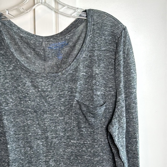 Gap linen‎ blend long sleeve pocket tshirt - Picture 2 of 9